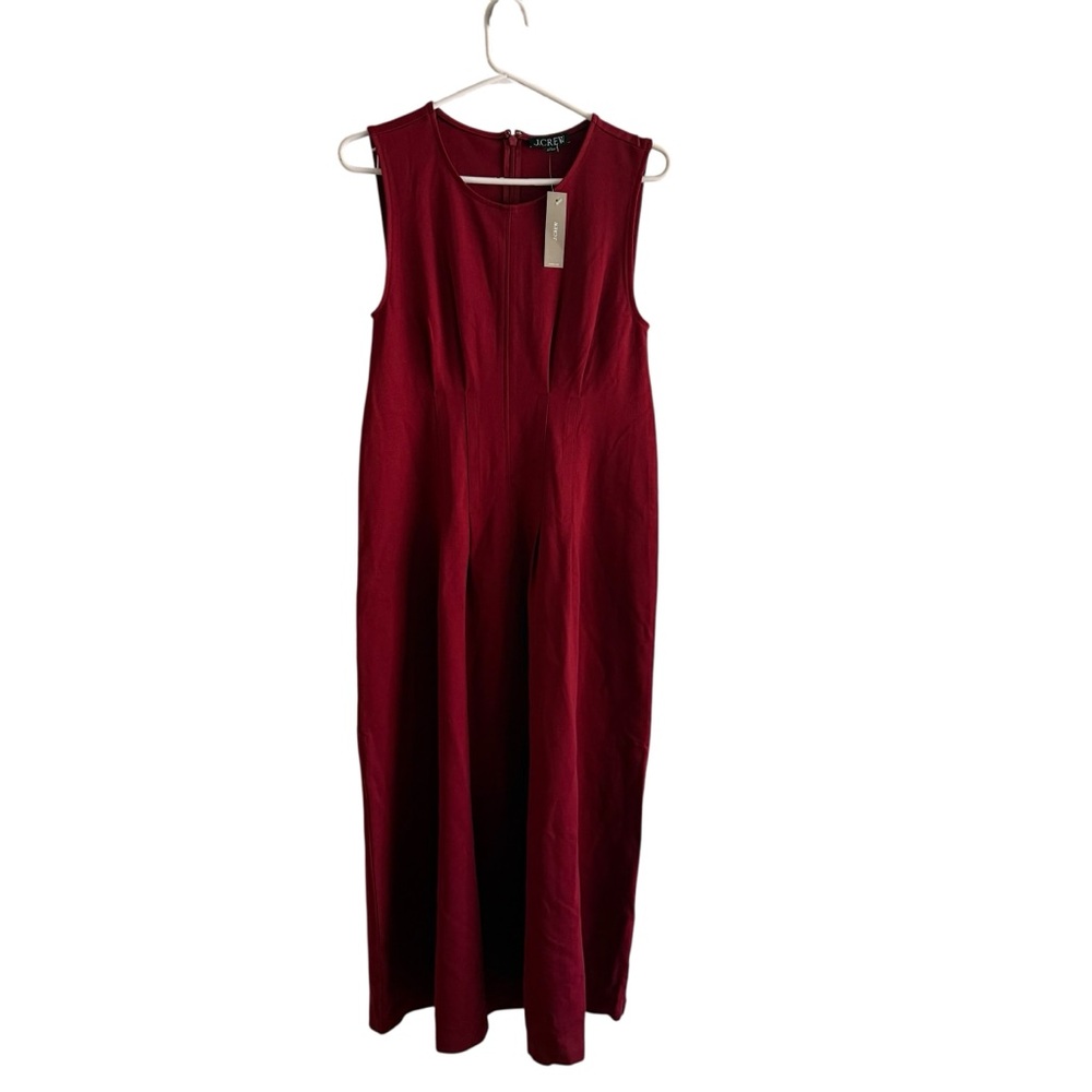 J Crew Nadia Dress A-Line Bordeaux Berry Red Size Medium - Picture 2 of 7